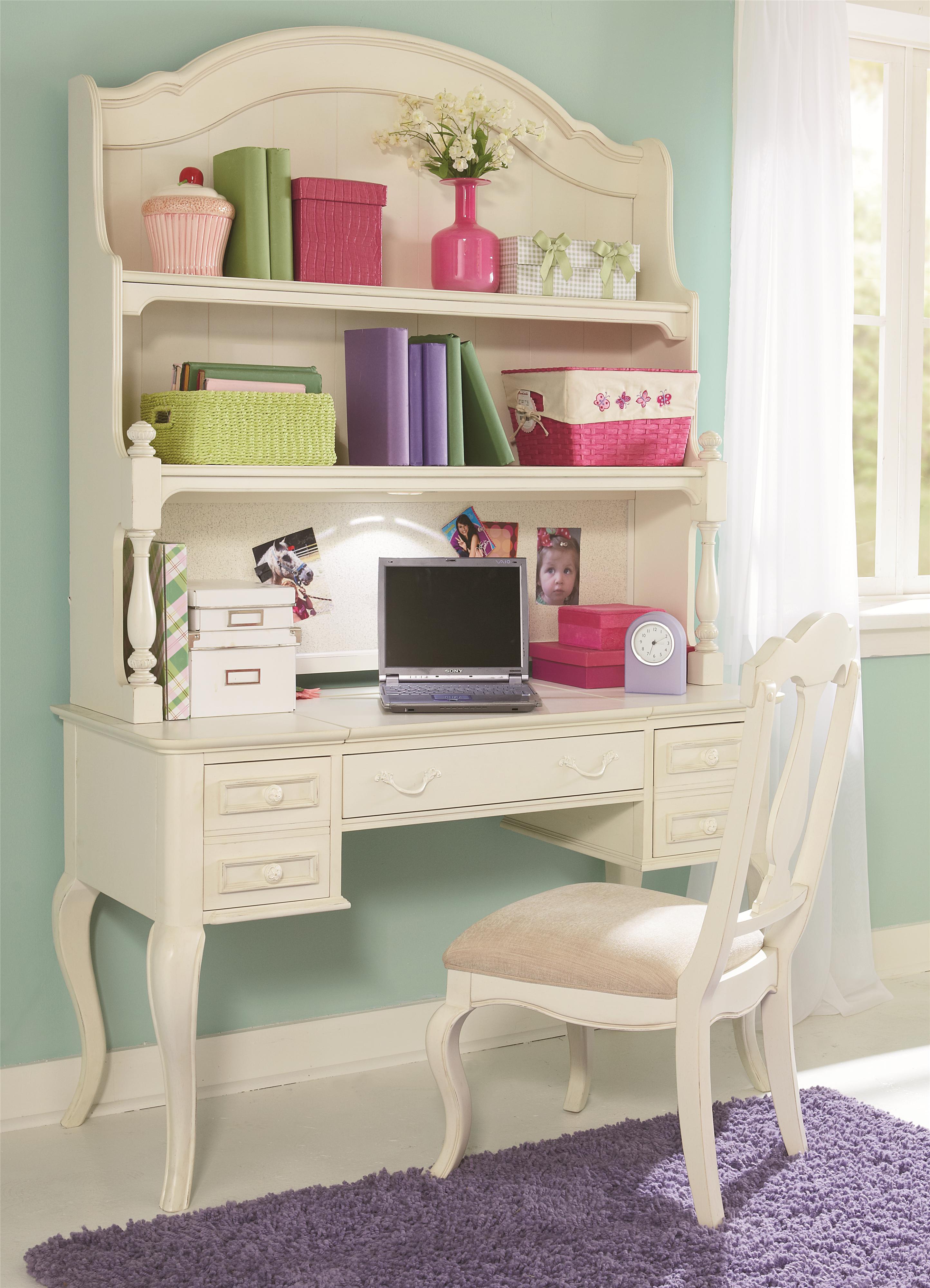 Table Desk with Cabriole Legs and Built-in Outlet by Legacy Classic